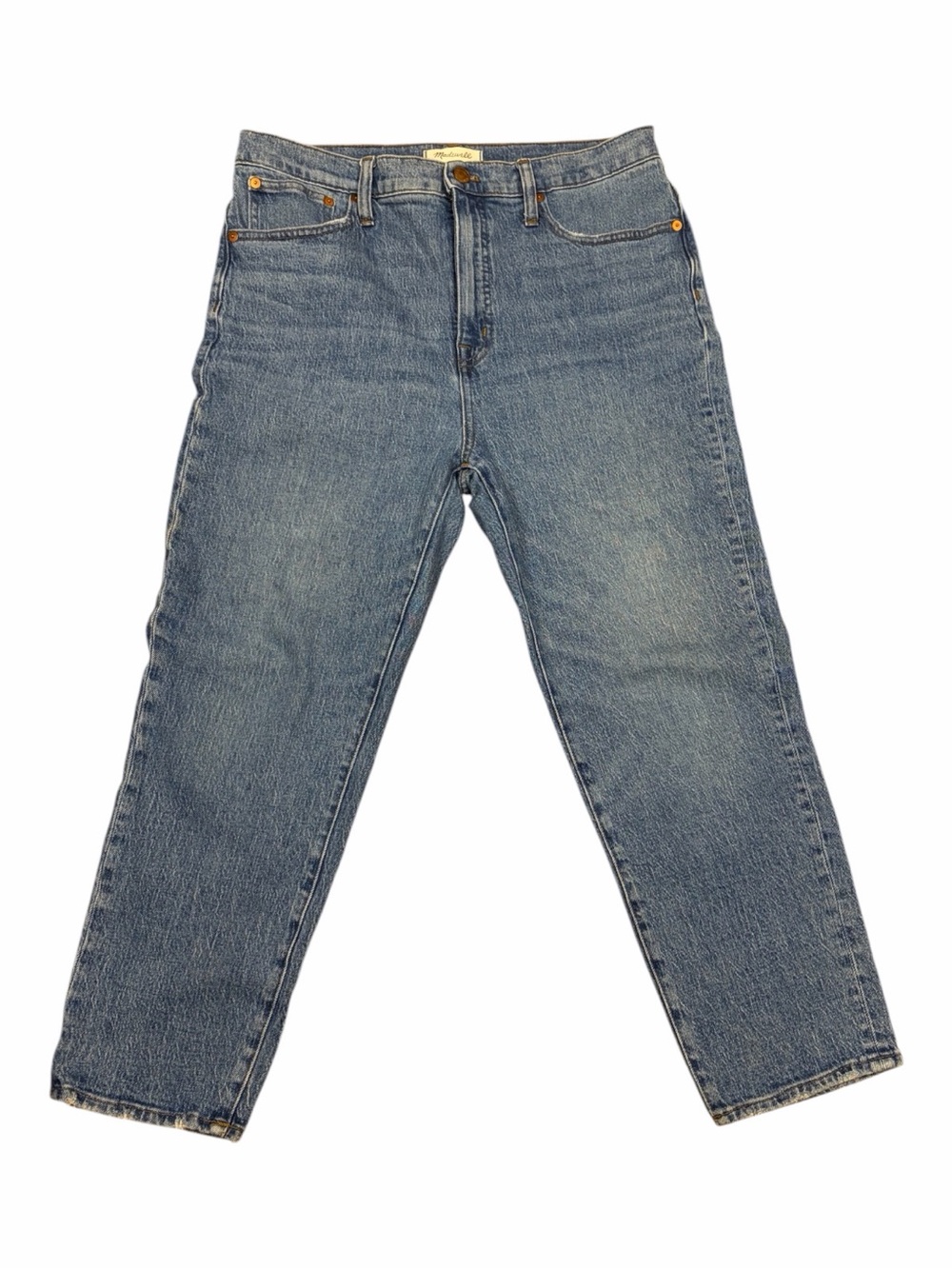 Madewell High Rise Mom Jeans Blue Straight Leg Classic Denim Vintage Sz 30